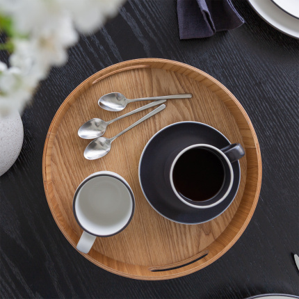 Soucoupe 16 cm — Elements Yin & Yang black
