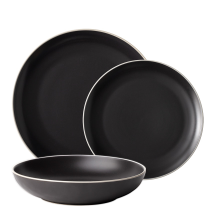 Set di piatti 12 pezzi – Elements Yin & Yang black