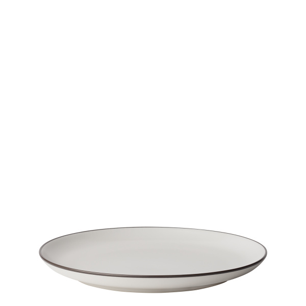 Flat plate 27 cm — Elements Yin & Yang white