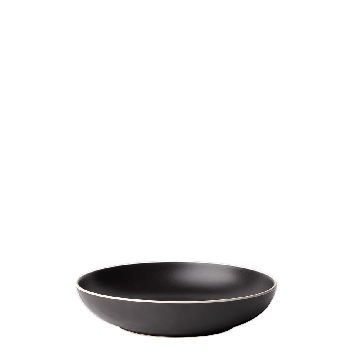 Deep plate 22.8 cm — Elements Yin & Yang black