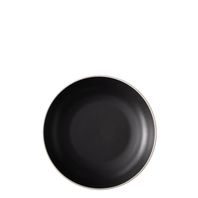 Deep plate 22.8 cm — Elements Yin & Yang black