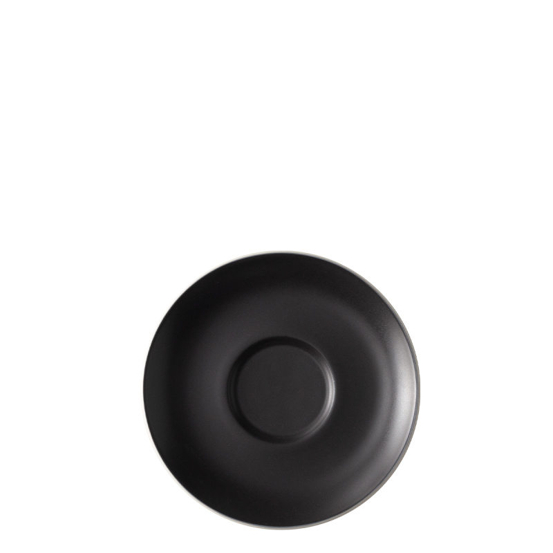 Piattino da caffè 14,2 cm — Elements Yin & Yang black