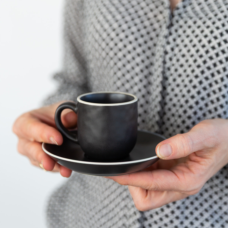 Mocca cup 90 ml — Elements Yin & Yang black
