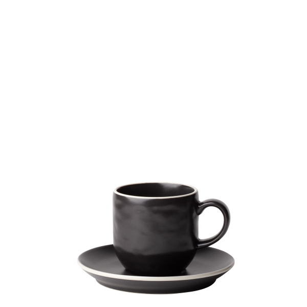 Piattino da caffè 14,2 cm — Elements Yin & Yang black