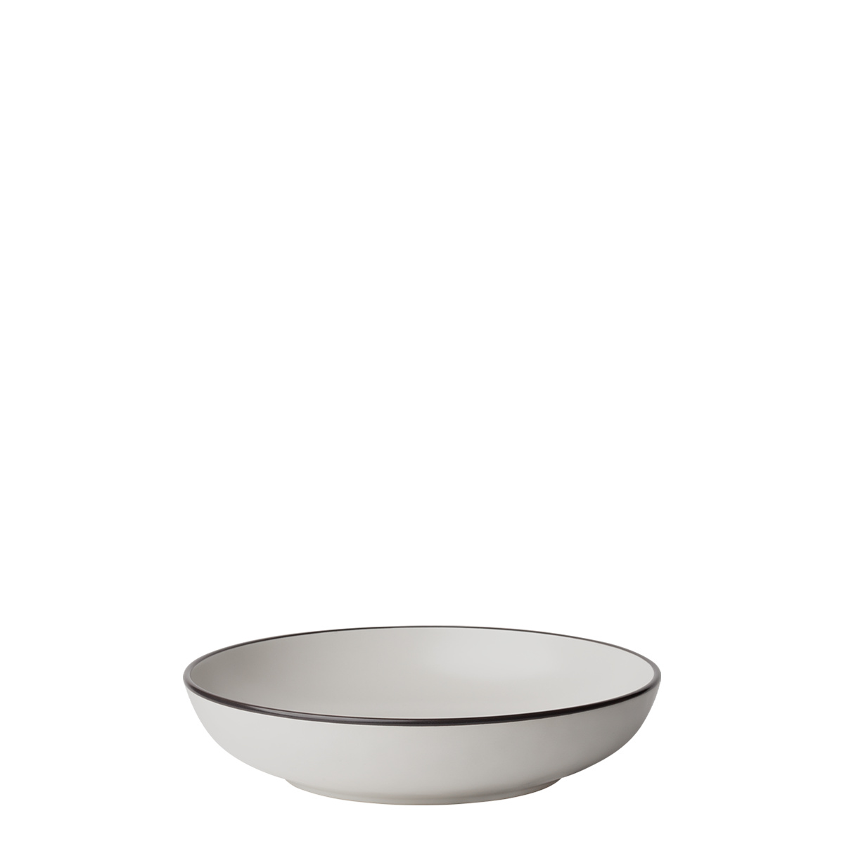 Deep plate 22.8 cm — Elements Yin & Yang white