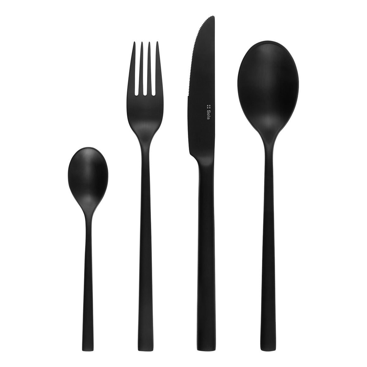Cutlery set 24 pcs Living black | Sola Premium