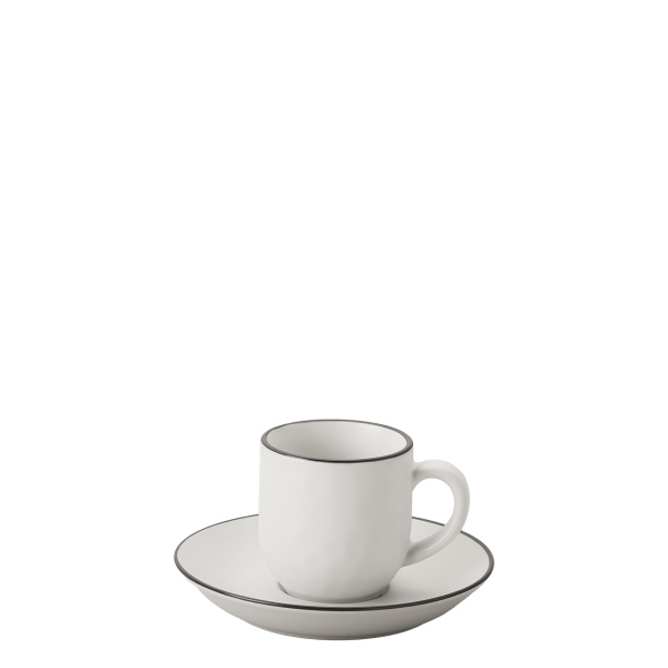 Mocca saucer 12.2 cm — Elements Yin & Yang white