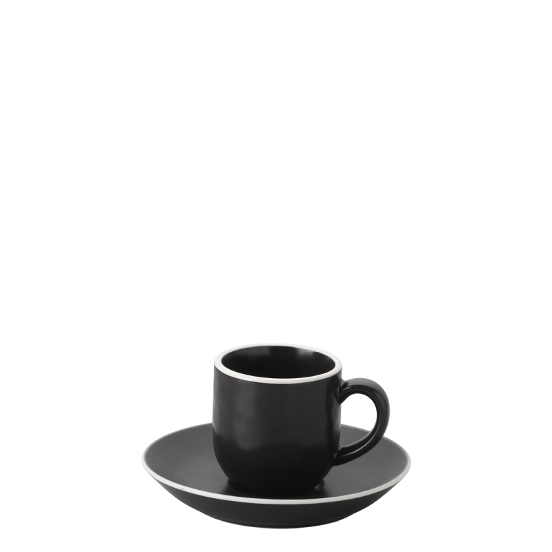 Piattino da moka 12,2 cm — Elements Yin & Yang black