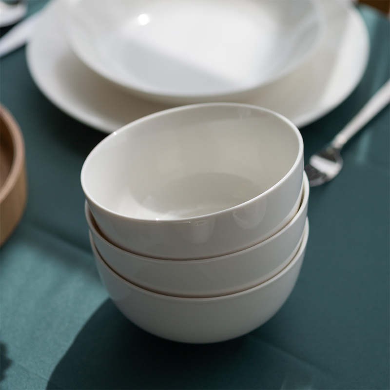 Porcelain set 28 pcs Flow white | Lunasol