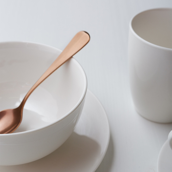 Set in porcellana 28 pezzi Flow bianco | Lunasol