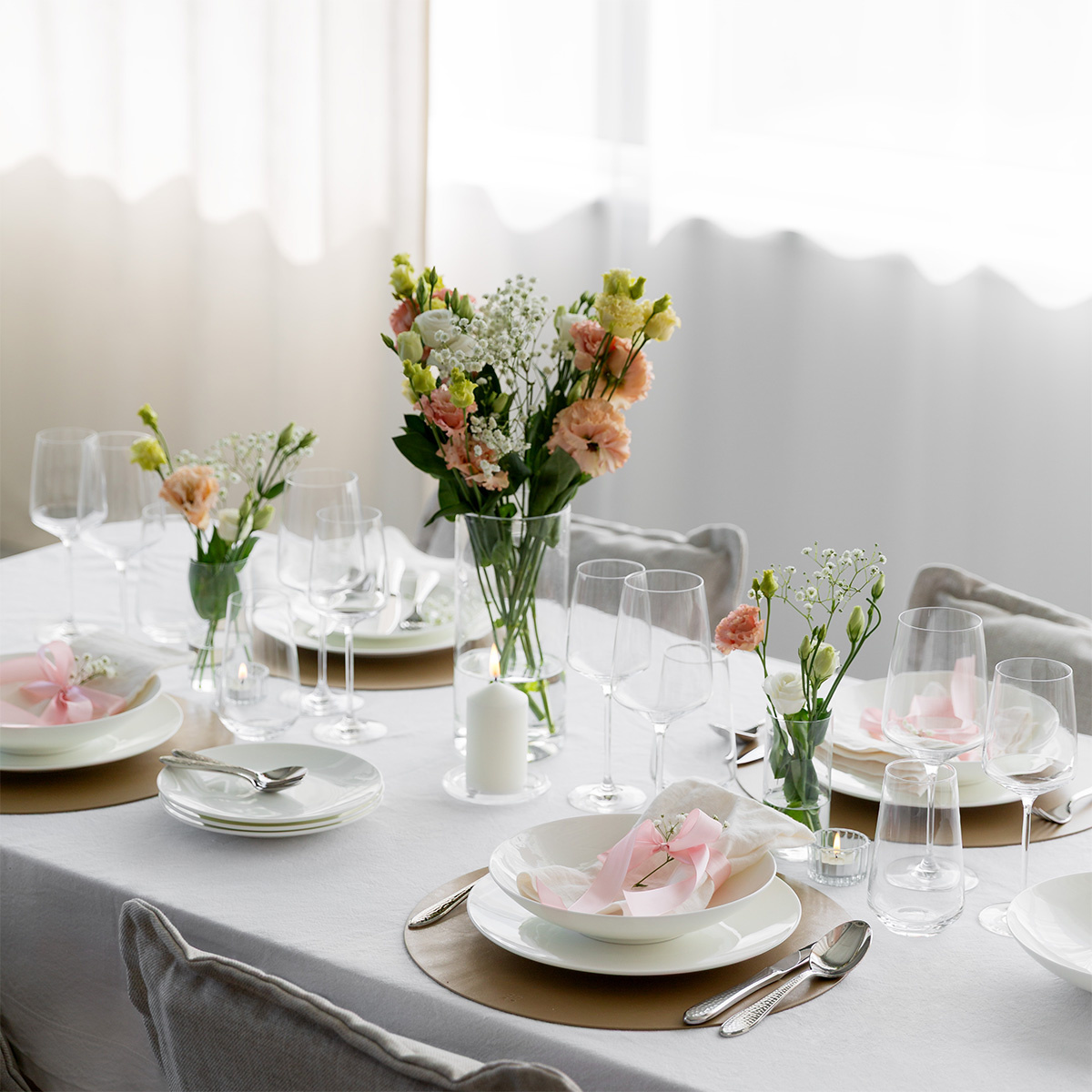 Set di stoviglie iniziale 60 pezzi | Premium Platinum gold