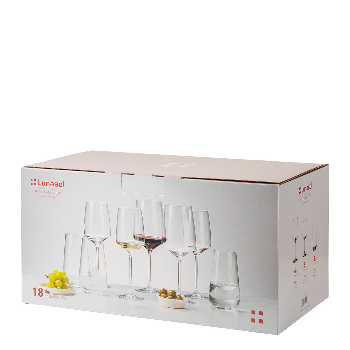 Starter tableware set 60 pcs | Premium Platinum silver