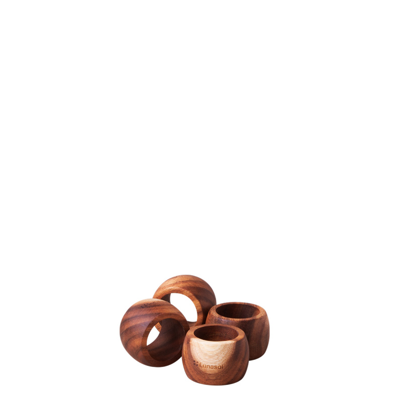 Napkin ring Agát set of 4, Ø 5,7 cm - FLOW Wooden