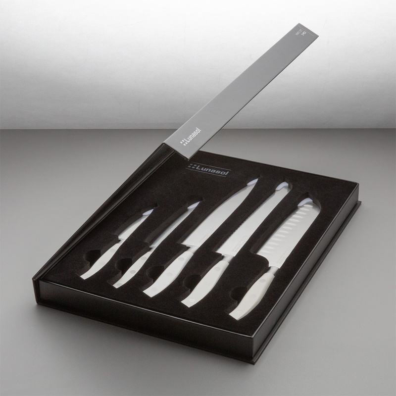 Knife set 5 pcs — Lunasol Premium Knife white