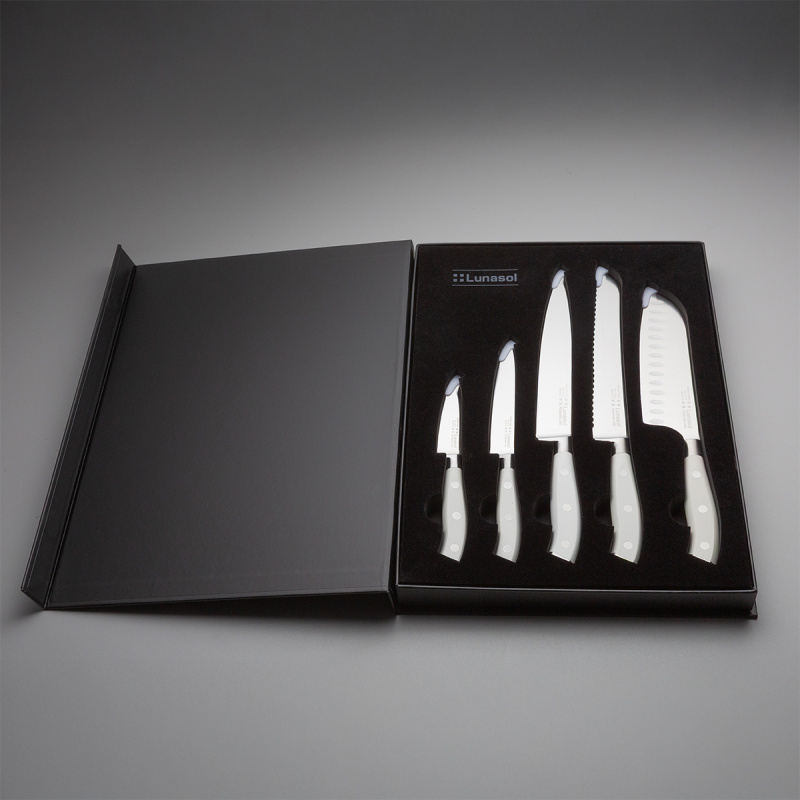 Knife set 5 pcs — Lunasol Premium Knife white
