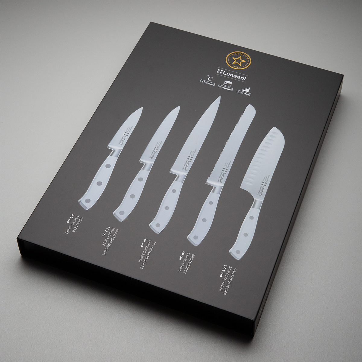 Set di coltelli 5 pezzi — Lunasol Premium Knife bianco