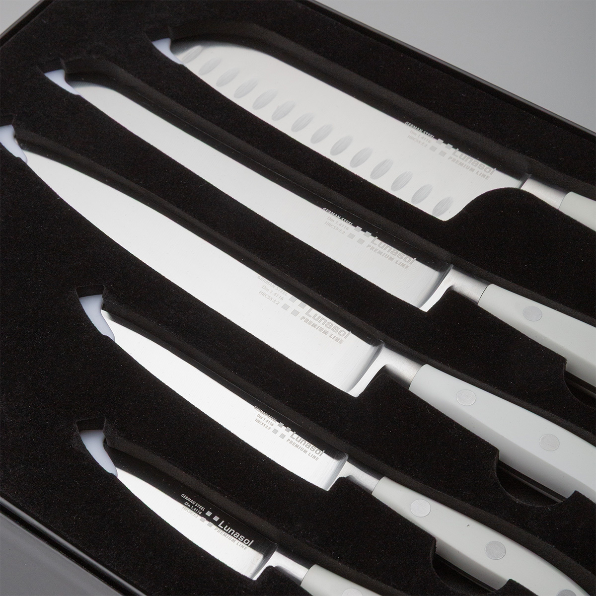 Set di coltelli 5 pezzi — Lunasol Premium Knife bianco