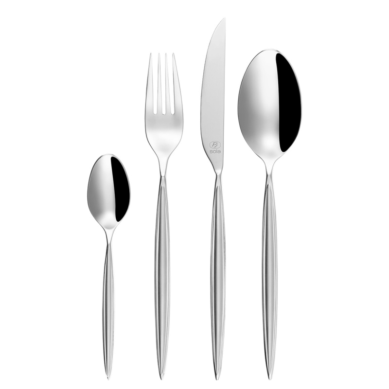Cutlery set 16 pcs - Montevideo sandblasted in magnetic box