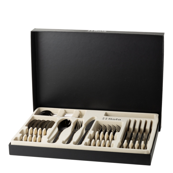 Set di posate da 30 pezzi - Costa Rica grigio PVD lucido