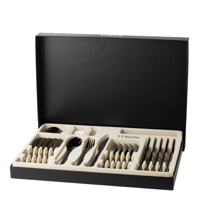 Besteckset 30-tlg. - Costa Rica poliert PVD grau