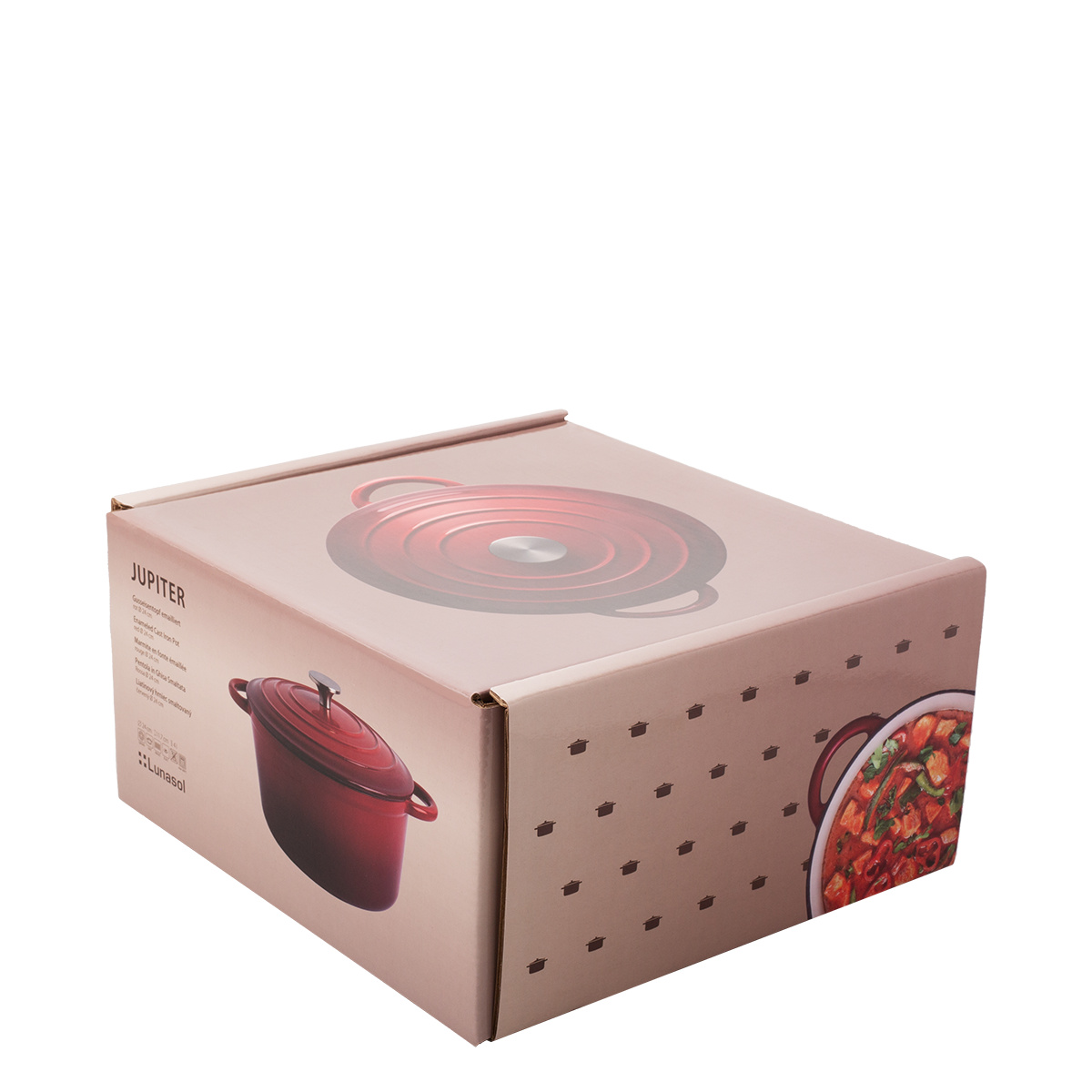 Gusseisen-Topf emailliert rot ø 24 cm - Jupiter Lunasol