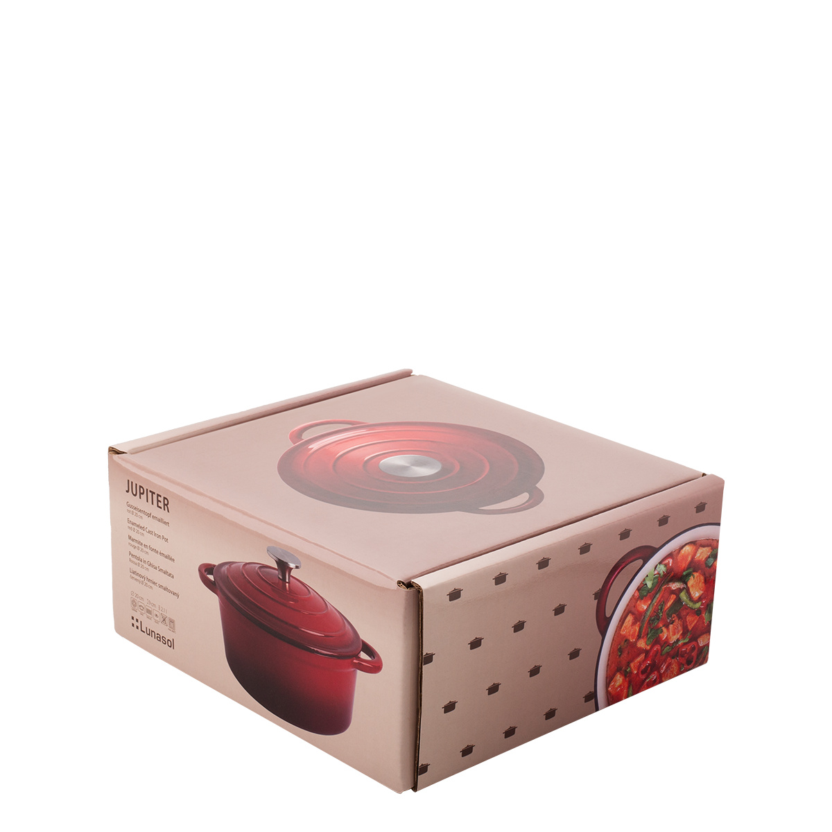 Gusseisen-Topf emailliert rot ø 20 cm - Jupiter Lunasol
