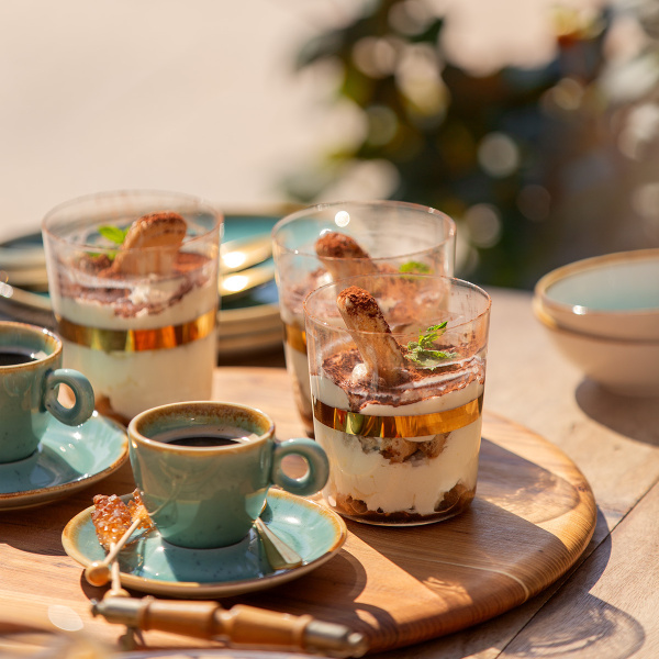 Verres Tumbler avec bande dorée 440 ml set de 6 - 21st Century Glas Lunasol META Glass