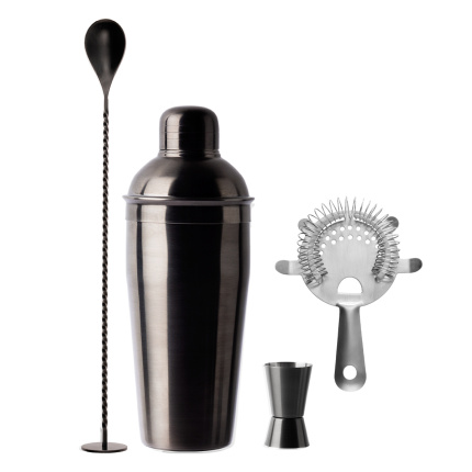 Bartender set 4 pcs PVD black – Basic Bar
