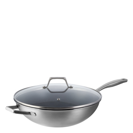 Wok con coperchio in vetro ø 30 cm | Sirius Terra