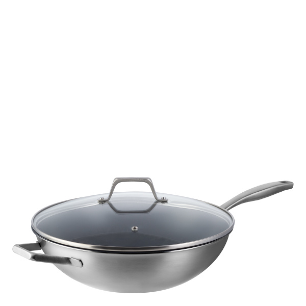 Wok with glass lid ø 30 cm | Sirius Terra