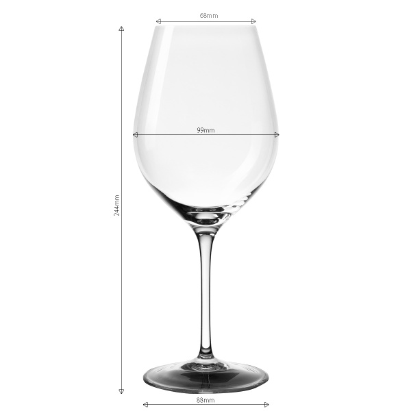 Calici da vino rosso 660 ml set 6 pz - Optima Glas Lunasol