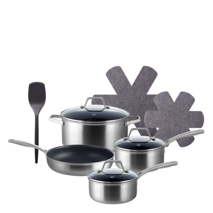 Set iniziale pentole e padelle 10 pezzi | Sirius Terra