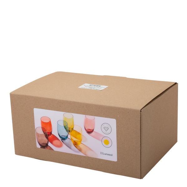 Bicchieri Tumbler gialli 460 ml 6 pz - Optima Glas Lunasol