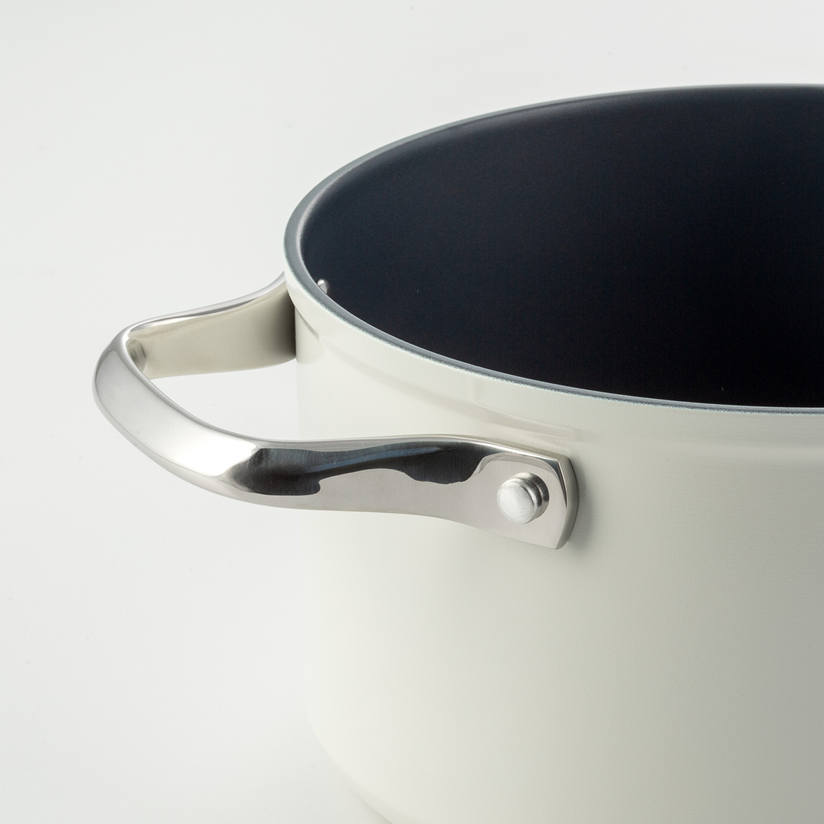 Pot with titanium coating cream Ø 24 cm - Saturn Terra Lunasol