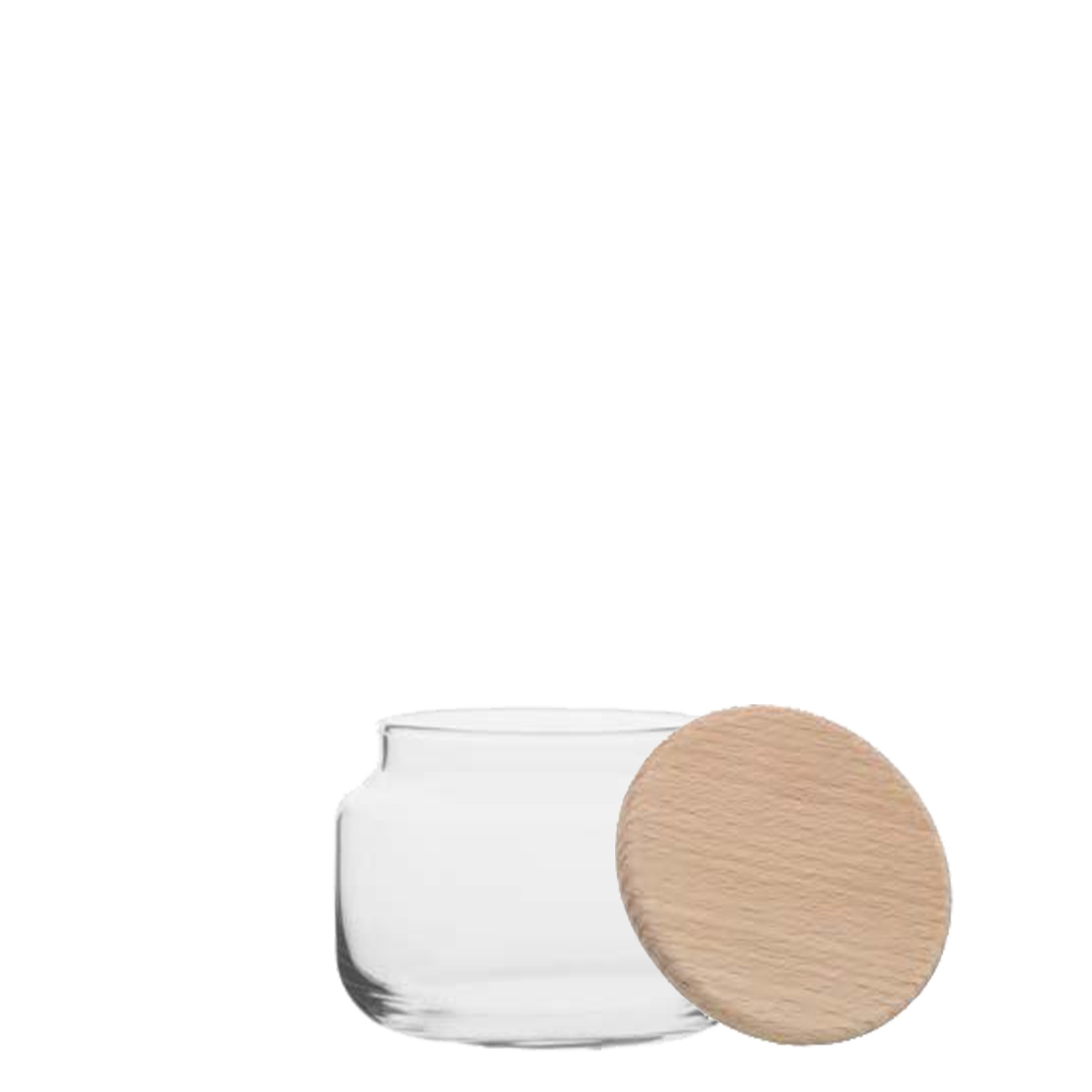 Vorratsglas mit Holzdeckel 0.42 lt - Basic Kitchen