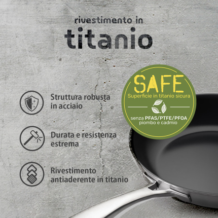 Wok con coperchio in vetro ø 30 cm | Sirius Terra
