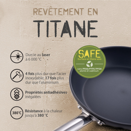 Poêle en titane ø 22 cm | Saturn Terra Lunasol