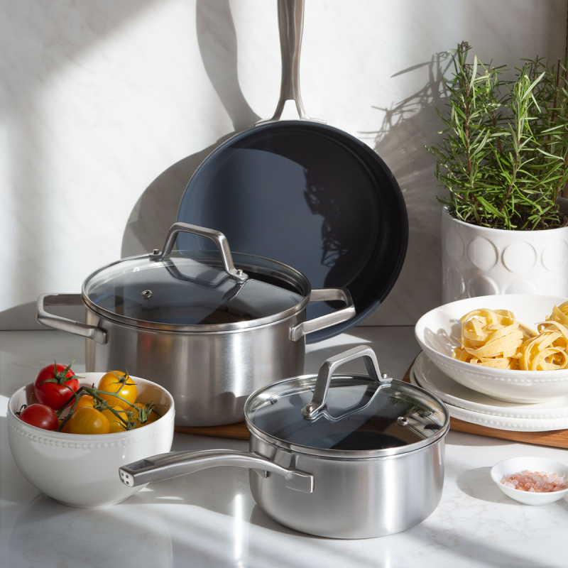 Saucepan with glass lid ø 18 cm | Sirius Terra