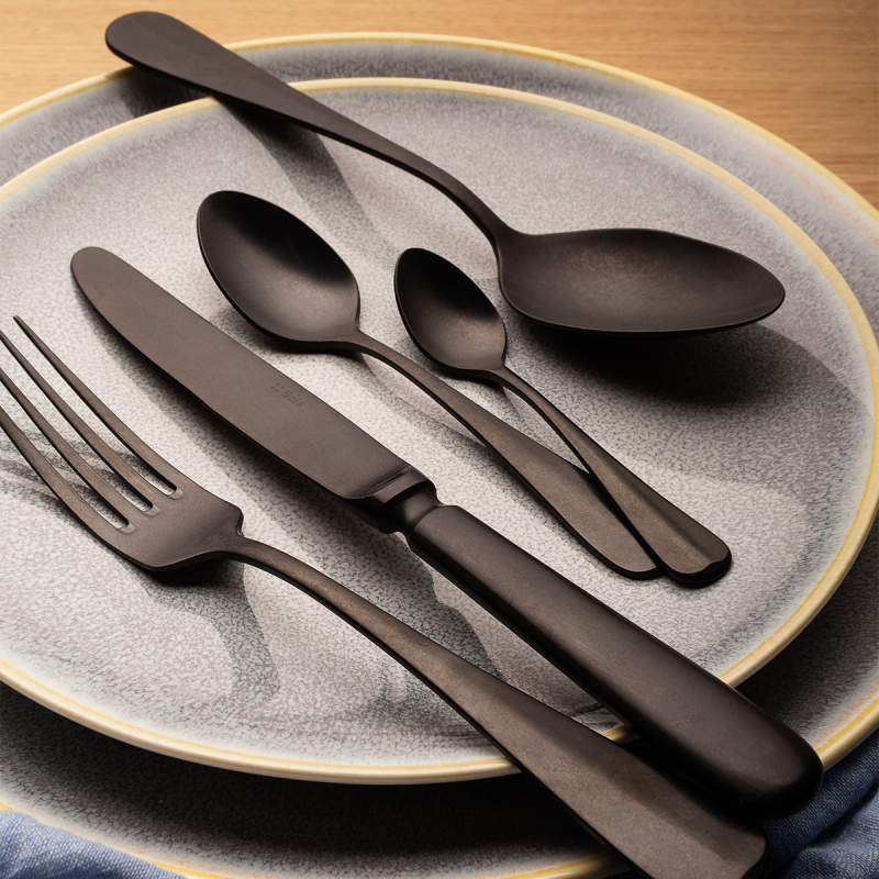 Besteck-Set 24-tlg. - Baguette Vintage schwarz