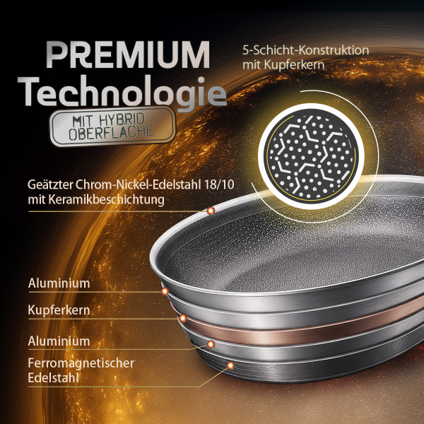 Pfanne ø 20 cm | Orion Expert Hybrid Lunasol