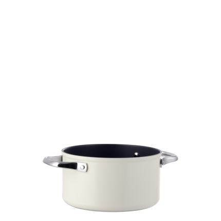 Pot with titanium coating cream Ø 20 cm - Saturn Terra Lunasol