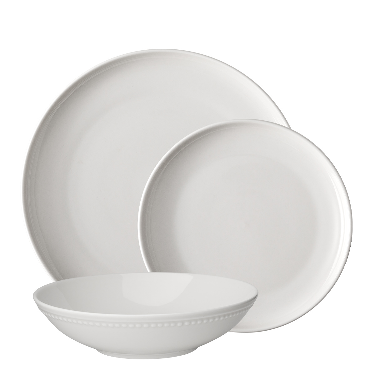 Plate set 12 pcs | Elements Pearl