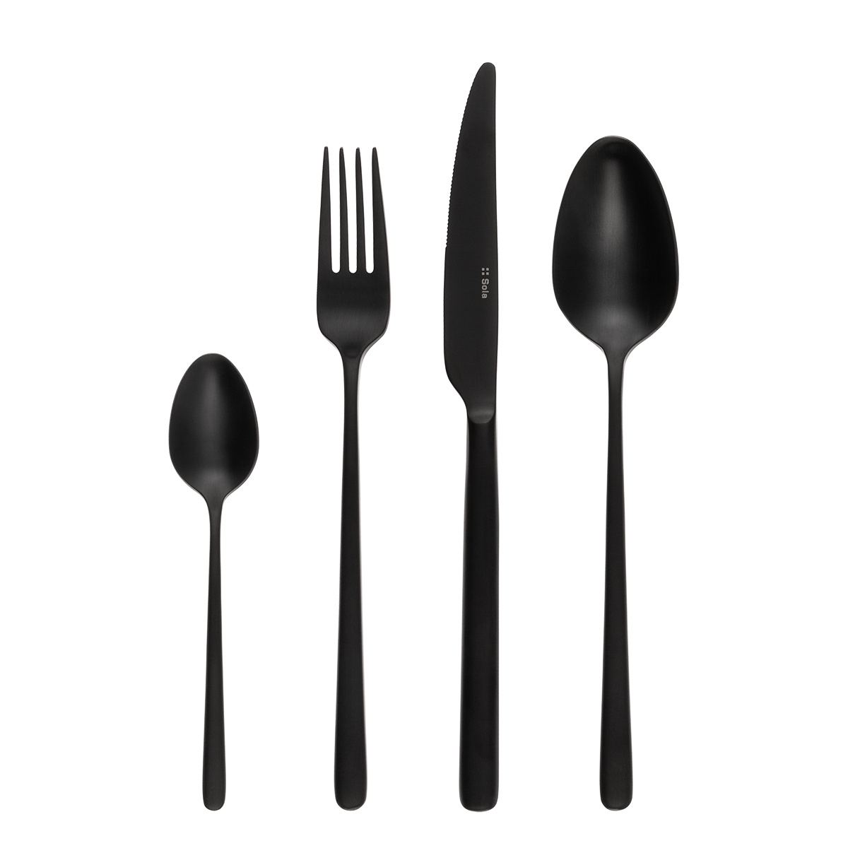 Set di posate 24 pezzi - Calgary PVD nero opaco