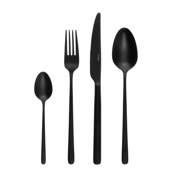 Besteckset 16-tlg. Calgary schwarz | Sola