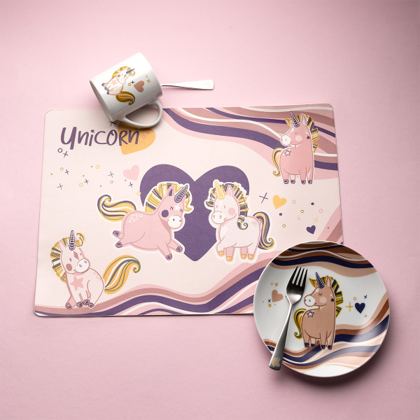Children’s Placemat Unicorn 45 × 32 cm – KIDS WORLD