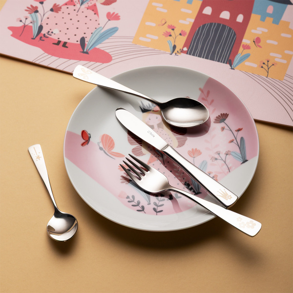 Kids’ cutlery set Princess 4 pcs — KIDS WORLD poliert