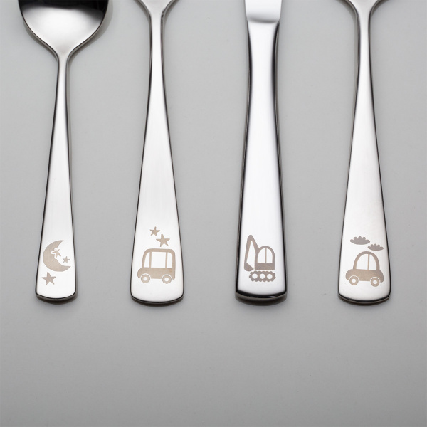 Kids’ cutlery set Cars 4 pcs — KIDS WORLD poliert