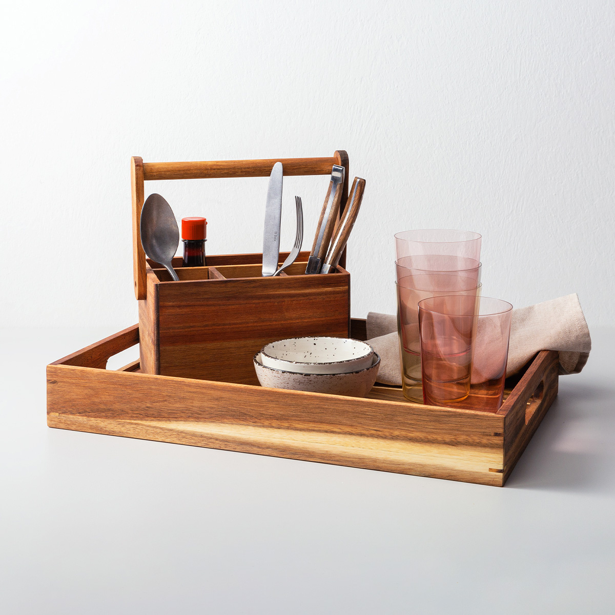 Serviertablett Agát 45,7 x 30,5 x 6,3 cm - FLOW Wooden