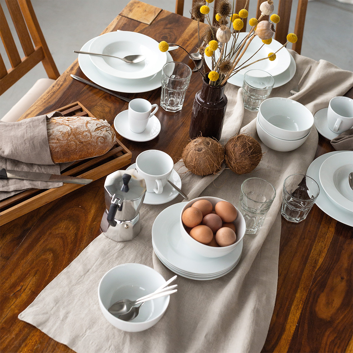 Piatto da dessert 20 cm set 4 pezzi - Basic