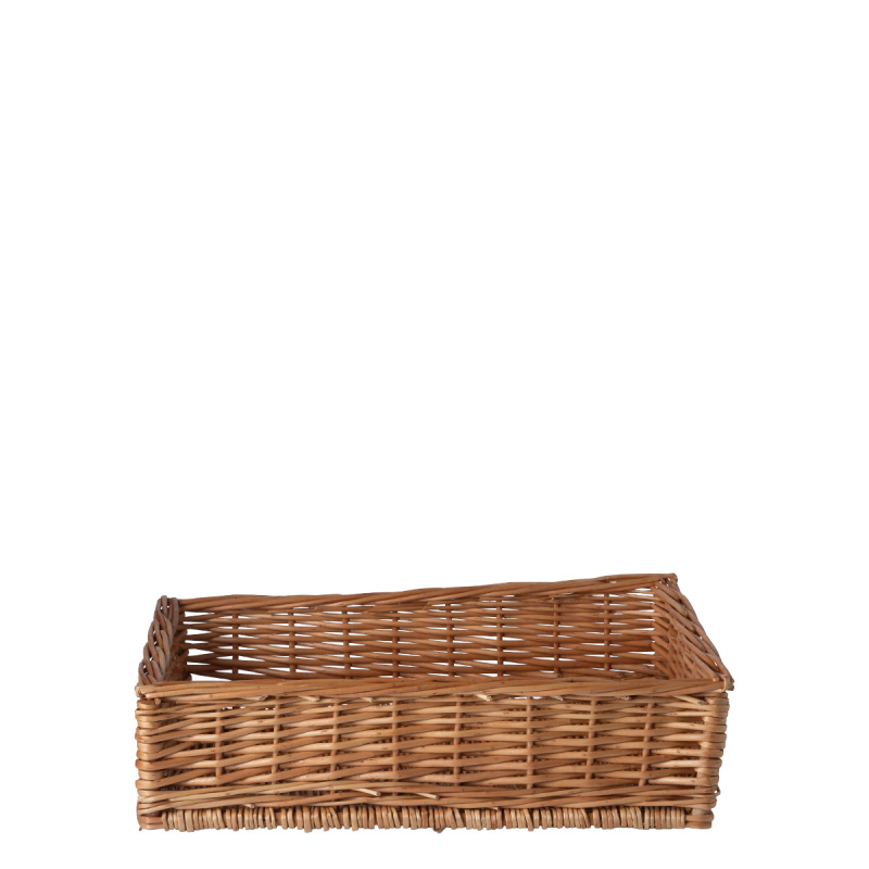 Rectangular wicker bread basket 40 × 30 × 10 cm — Flow Wicker